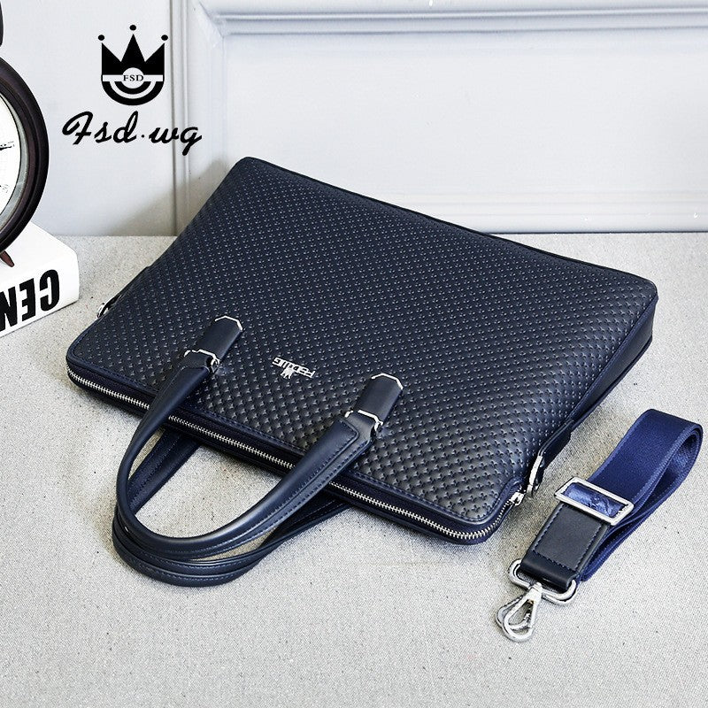 Men's Beautiful Embossed Cross Pattern Portable Men's Briefcases