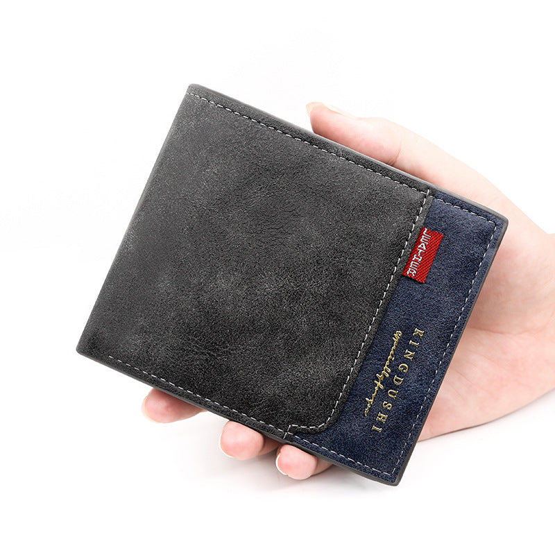 Men's Short Business Thin Frosted Large Capacity Zipper Men's Wallet