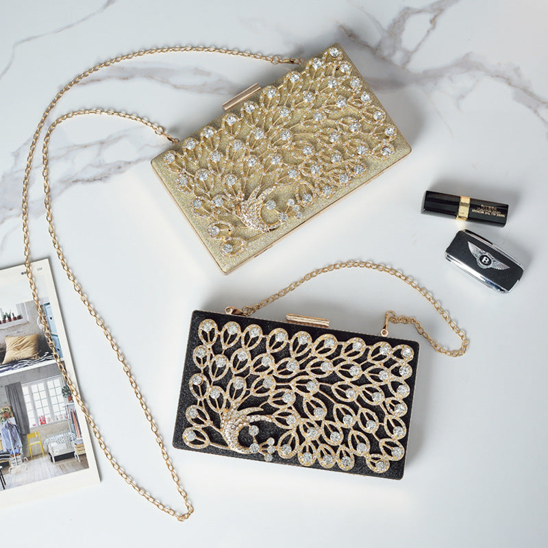 Women's High-grade Dinner Design Diamond Dress Hand-held Evening Bags