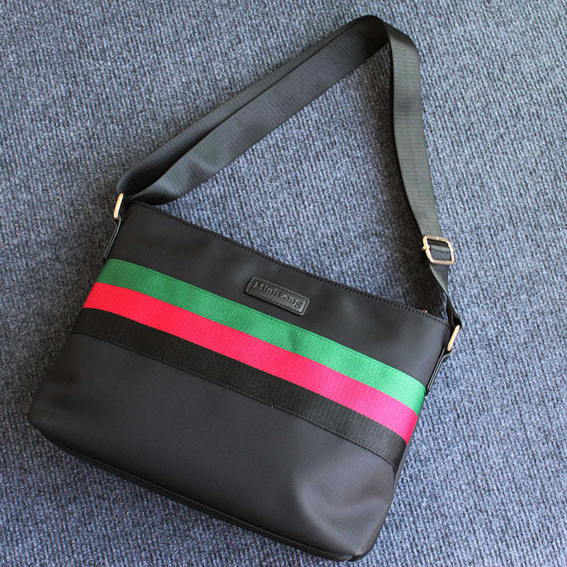 Men's Large Nylon Capacity Male Female Stripes Men's Messenger Bags