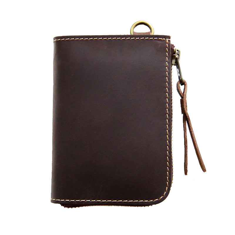 Men's Retro First Layer Cowhide Crazy Horse Leather Men's Wallets