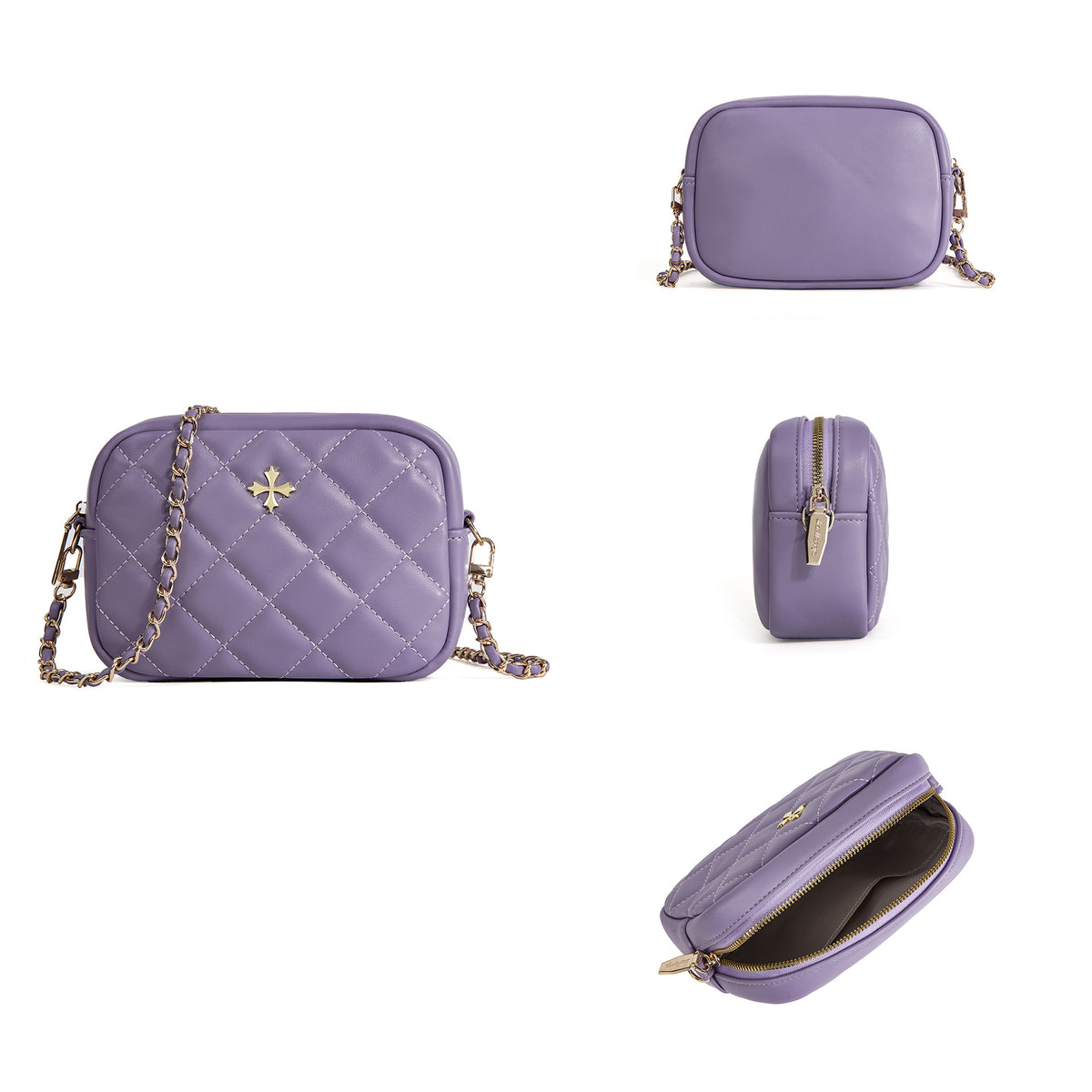 Lady's Fashion Quilted Rhombus Plaid Large Shoulder Bags