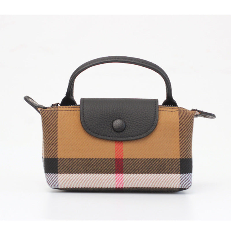 Fashion Canvas Trendy Leather Mini Mobile Bags
