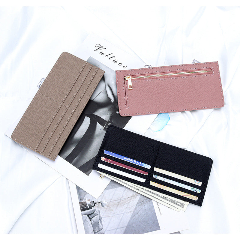 Women's Long Full First Layer Cowhide Genuine Ladies Wallet