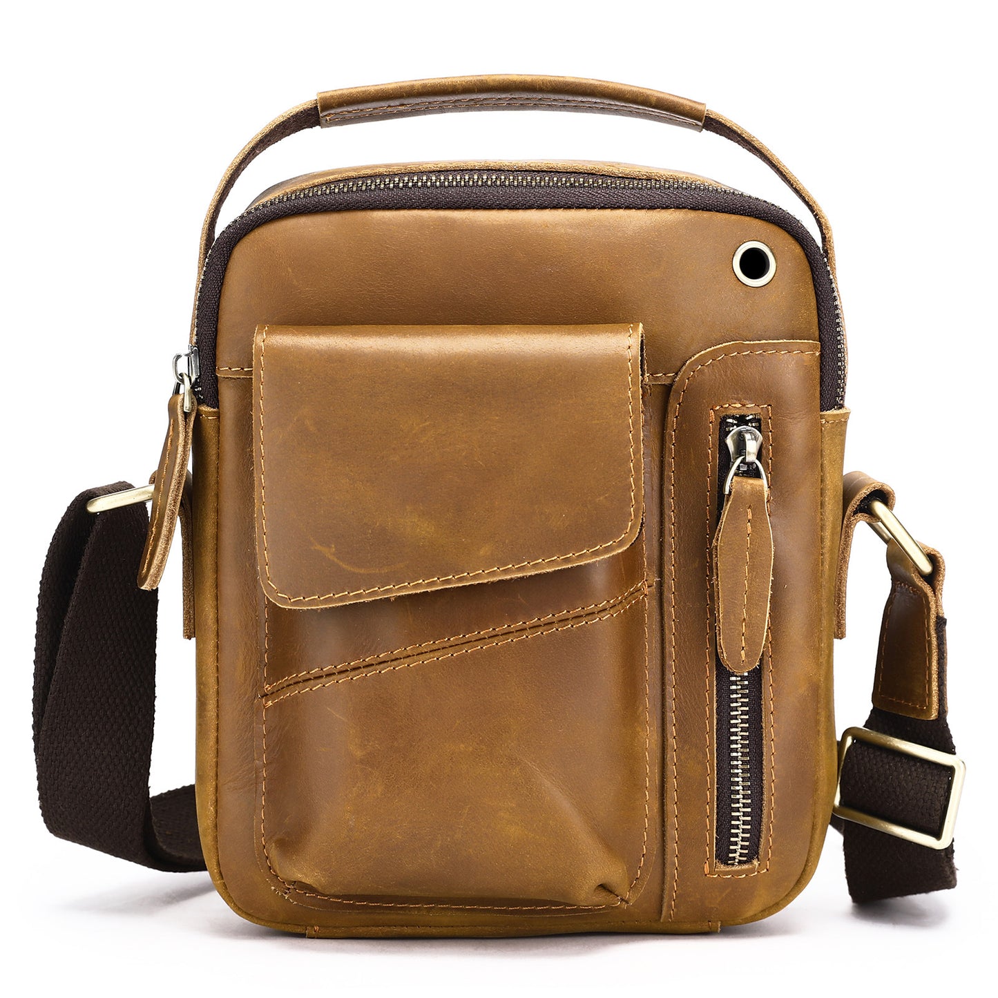 Men's Crazy Horse Leather High-grade First Layer Men's Shoulder Bags