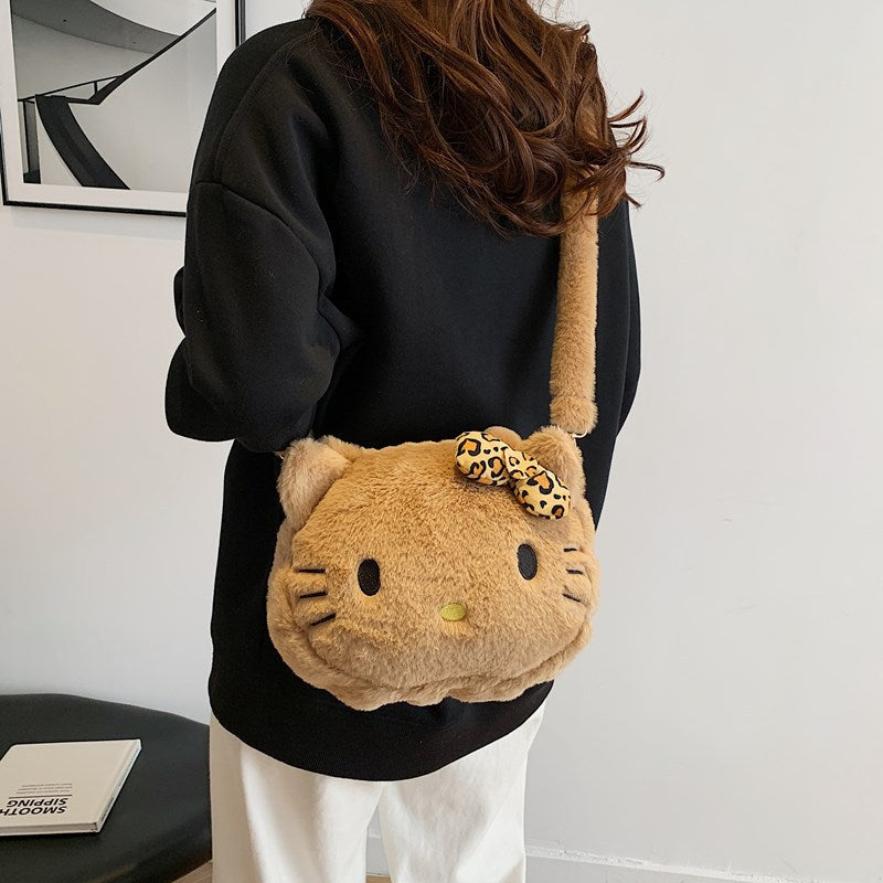 High Plush Cartoon Cute Toothless Big Head Women's Messenger Bag
