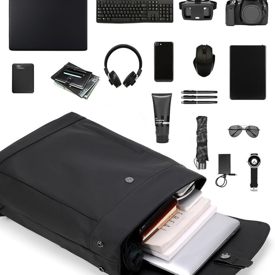 Men's High Sense Fashion Personalized Simple Solid Backpacks