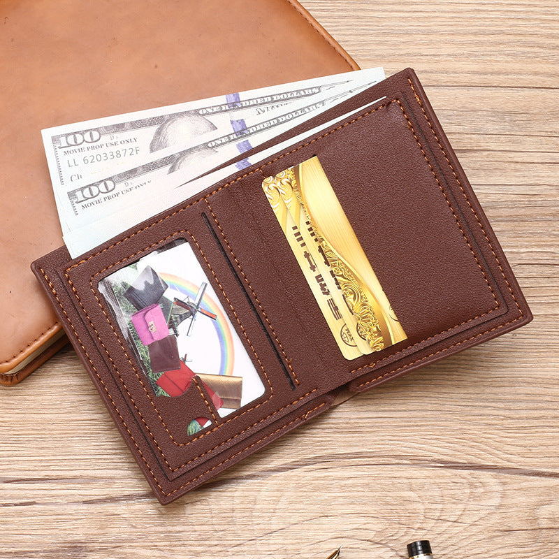 Men's Short Simple College Trendy Unique Soft Card Holder