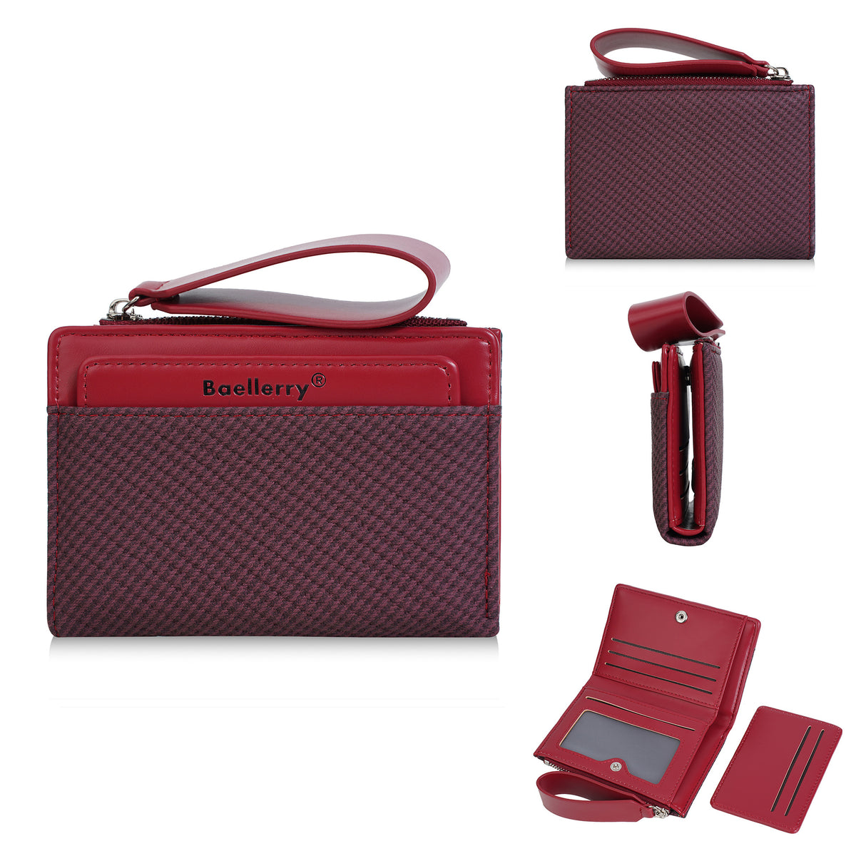Women's Short High-grade Wrist Strap Fashion Zipper Ladies Wallet