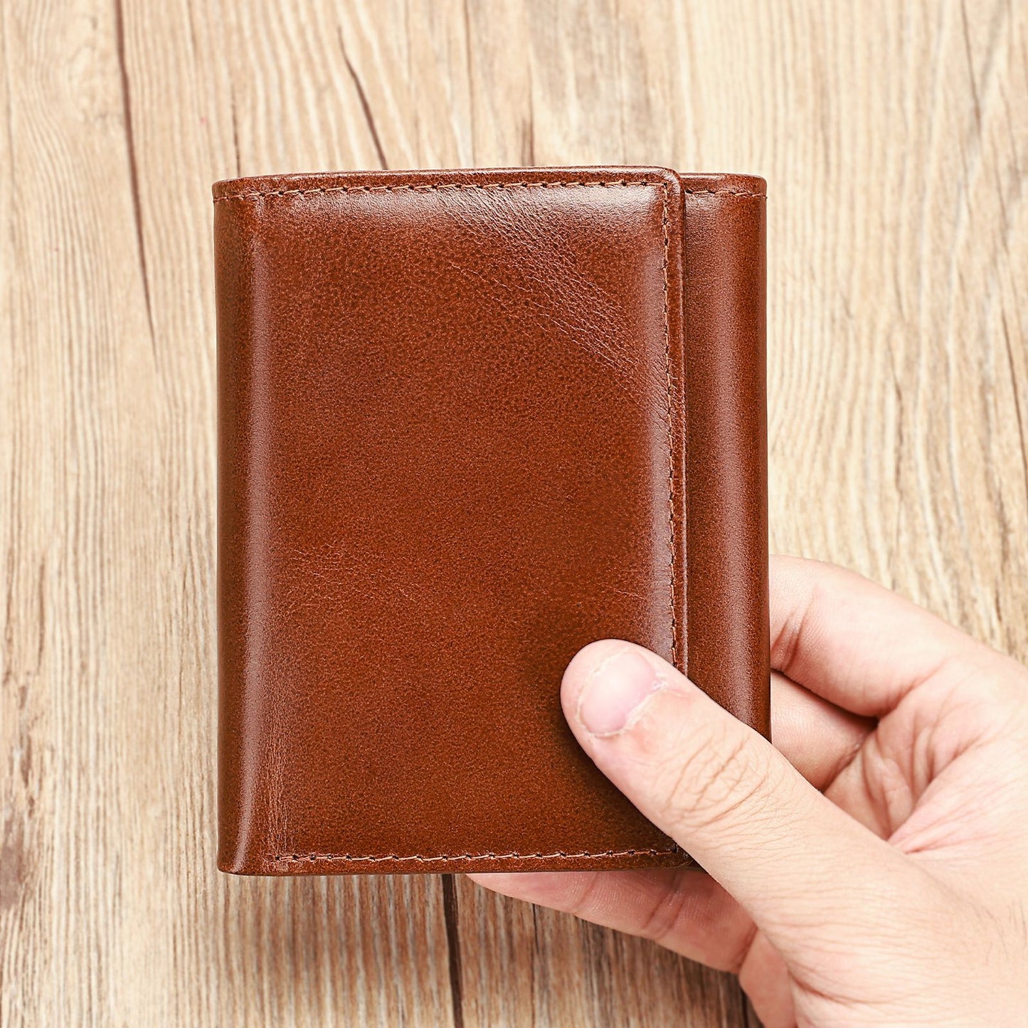 Men's American Gold Clip Swiping Multiple Slots Short Men's Wallets