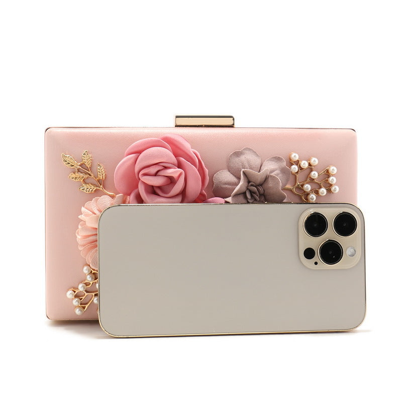 Women's Fashion Flower Dinner Temperament Banquet Clutch All Evening Bags