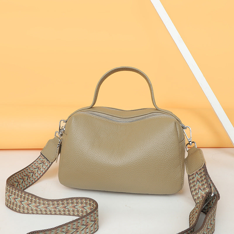 Women's Fashion Genuine Leather Boston Fresh First Bags