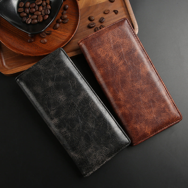 Men's Long Can Hold Mobile Multiple Slots Business Card Holder