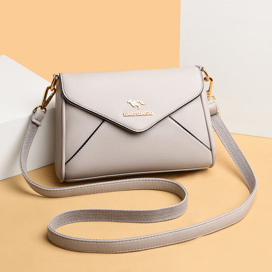 Women's Fashionable Stitching Soft Leather Mom Crossbody Bags