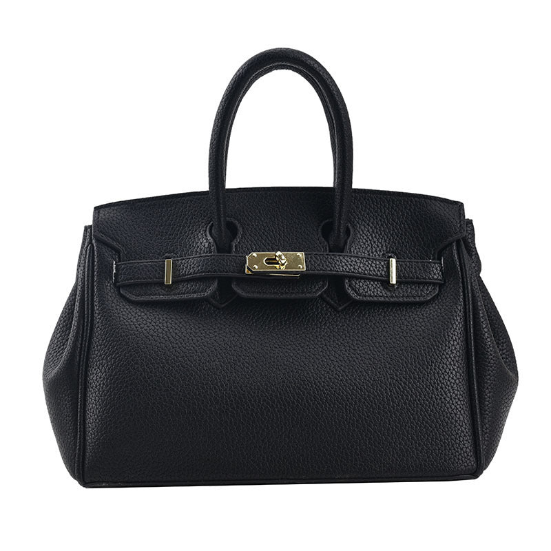 Women's Advanced Texture Lychee Pattern Fashion Large Shoulder Bags