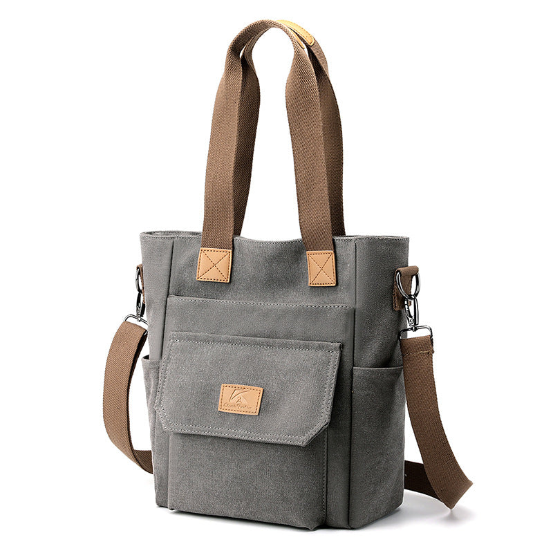 Women's Large Capacity Leisure Commute Trendy Canvas Shoulder Bags