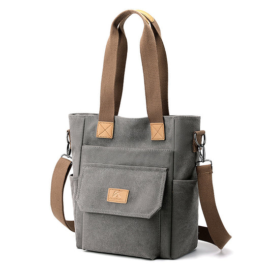 Women's Large Capacity Leisure Commute Trendy Canvas Shoulder Bags