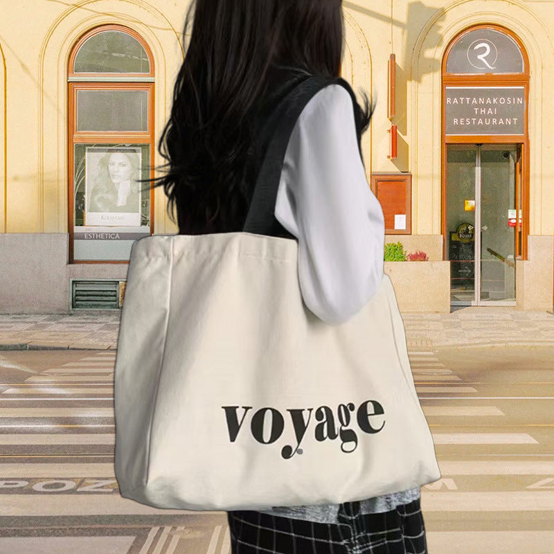 Durable Women's Summer Large Capacity Canvas Women's Shoulder Bag