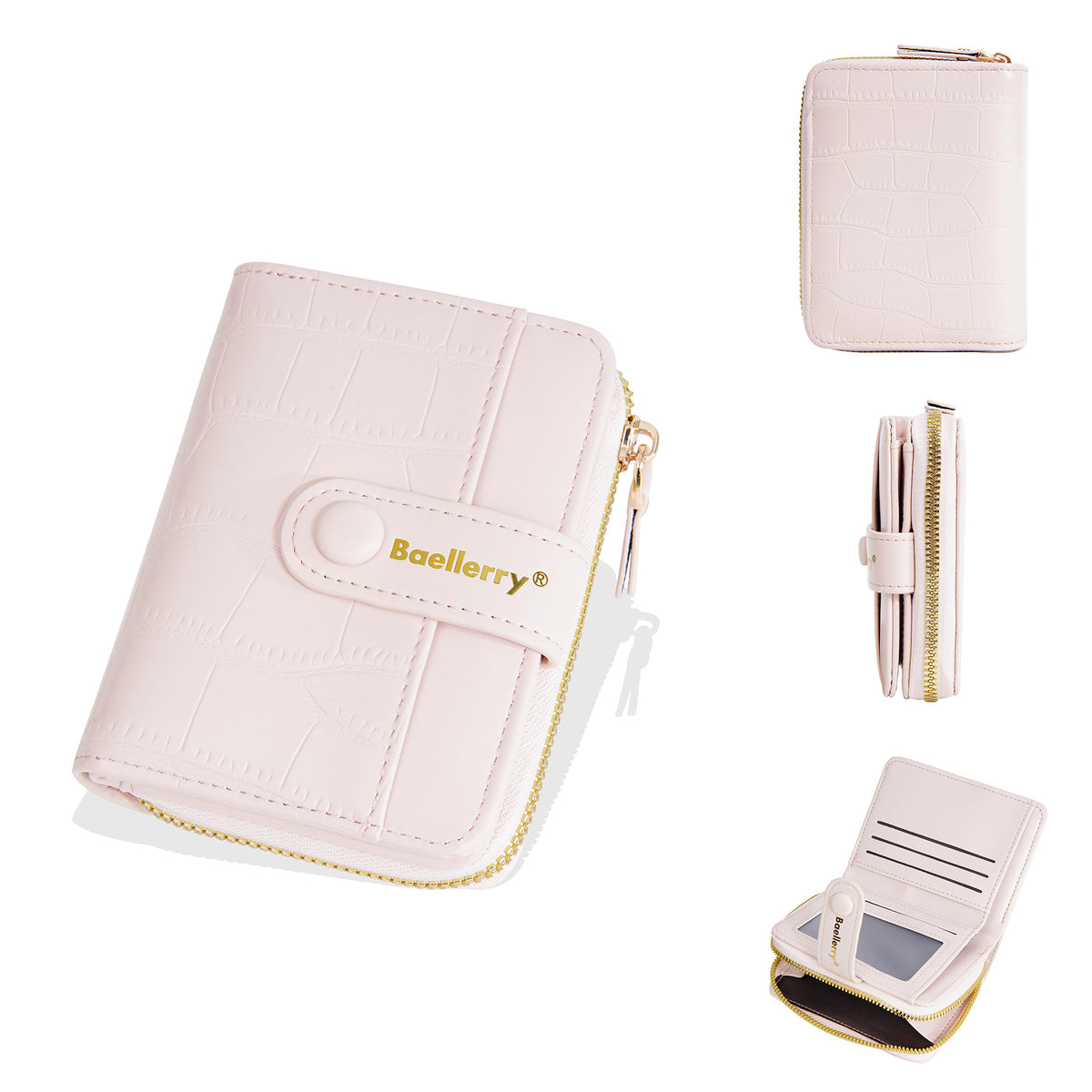 Women's Short Fashion Zipper Niche Stone Pattern Ladies Wallet