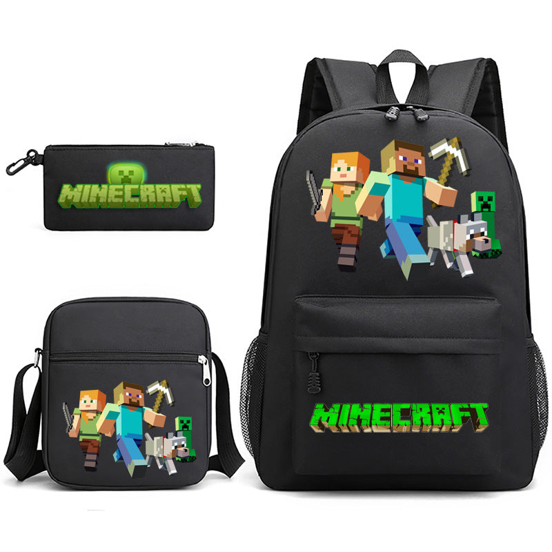 Hot Game My World Creeper Pencil Backpacks