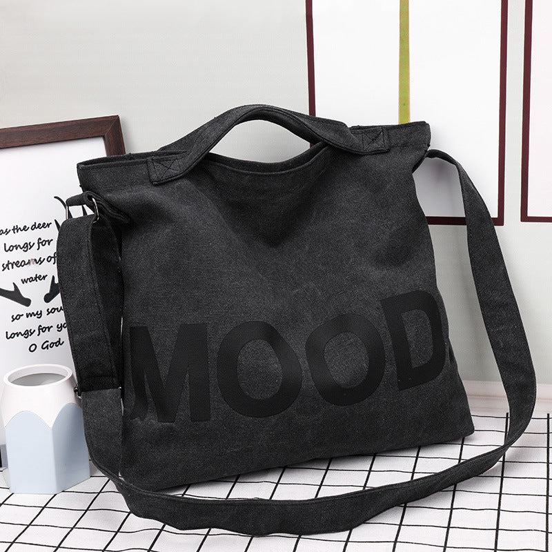 Women's & Men's Canvas Large Capacity Korean Style Tuition Bags