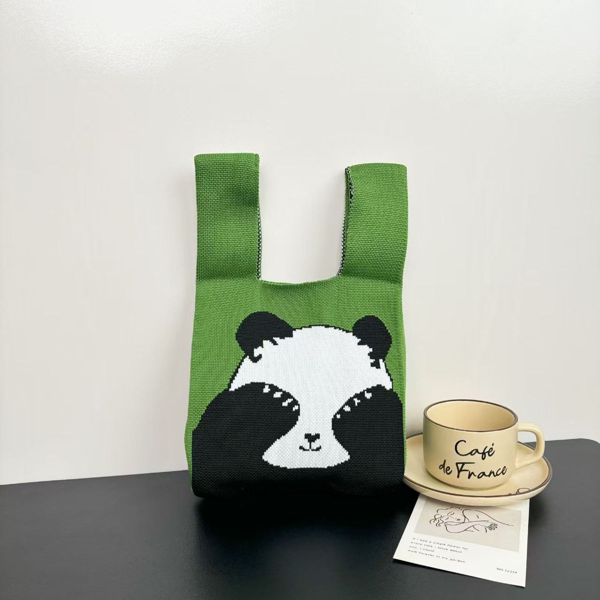 Women's Cute Panda Knitted Gift Niche High-grade Women's Handbag