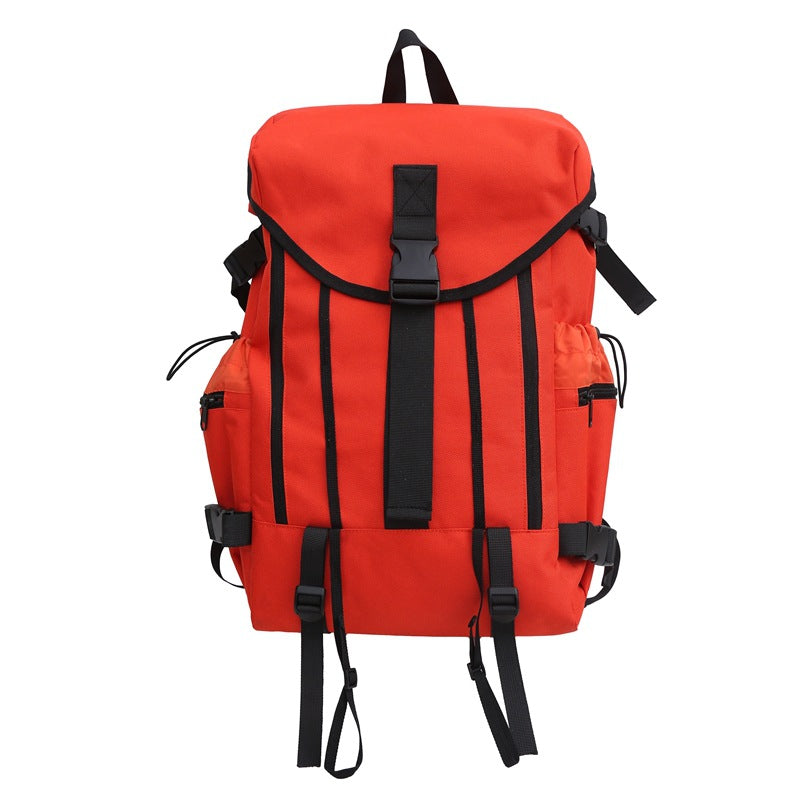 Women's & Men's & Solid Color Korean Versatile Junior High Large Backpacks