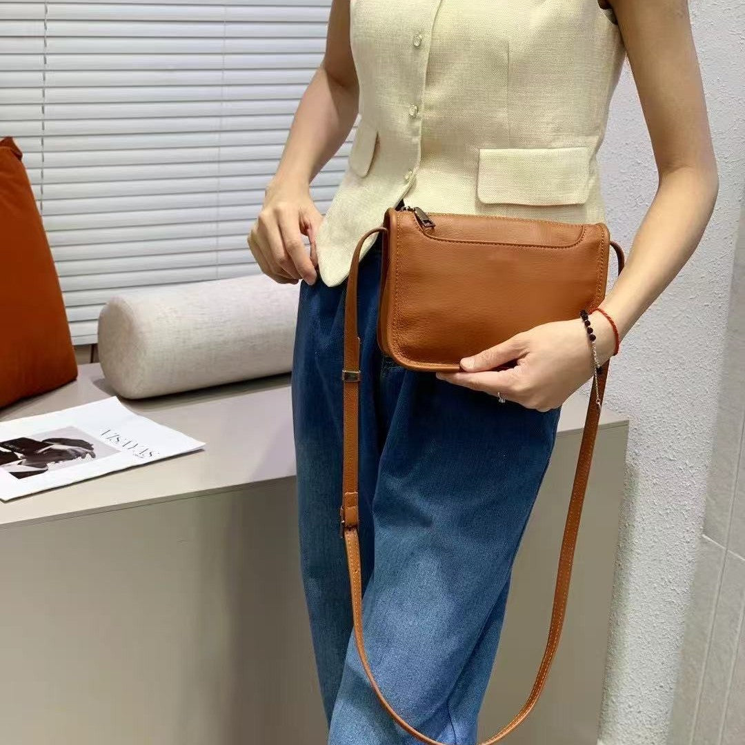 First Layer Cowhide Leather Retro Simple Atmosphere Bags