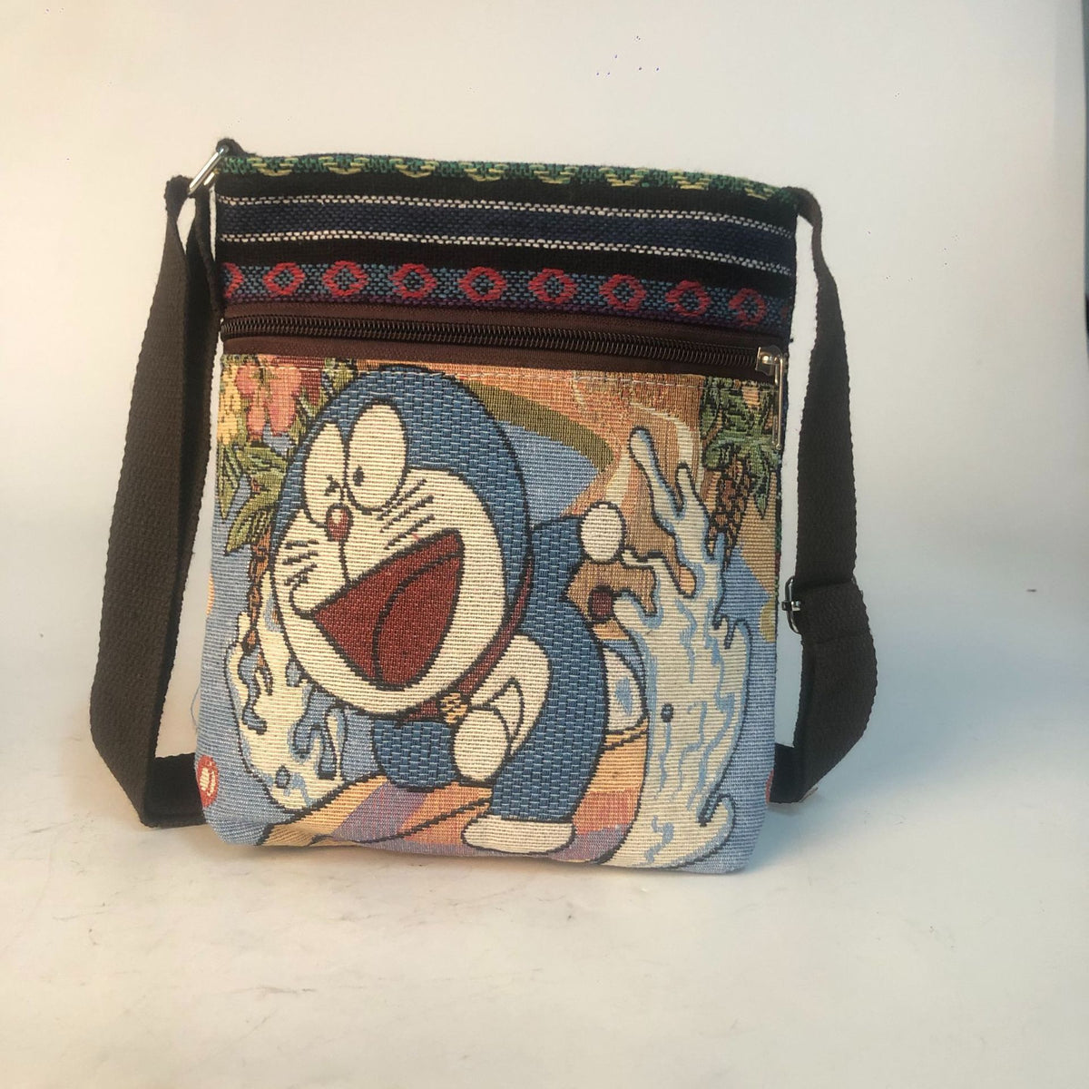 Women's Ethnic Style Elephant Cartoon Double-sided Gold Silk Women's Shoulder Bag