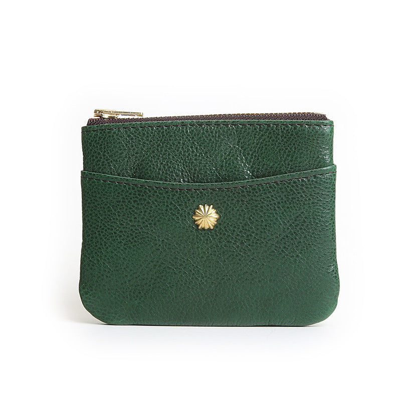 Men's Leather Zipper Driving License Vegetable Tanned Men's Wallets