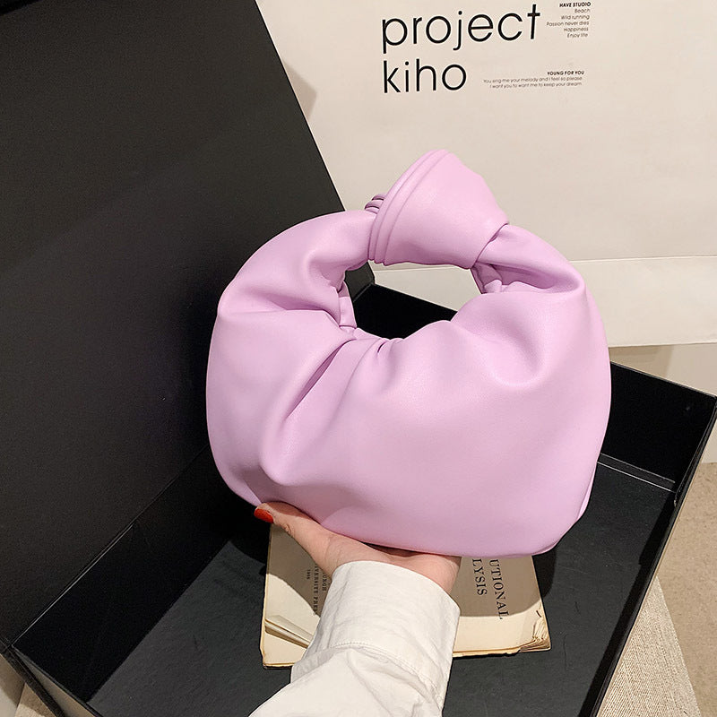 Women's Korean Fashion Moon Spring Texture Soft Leather Bags