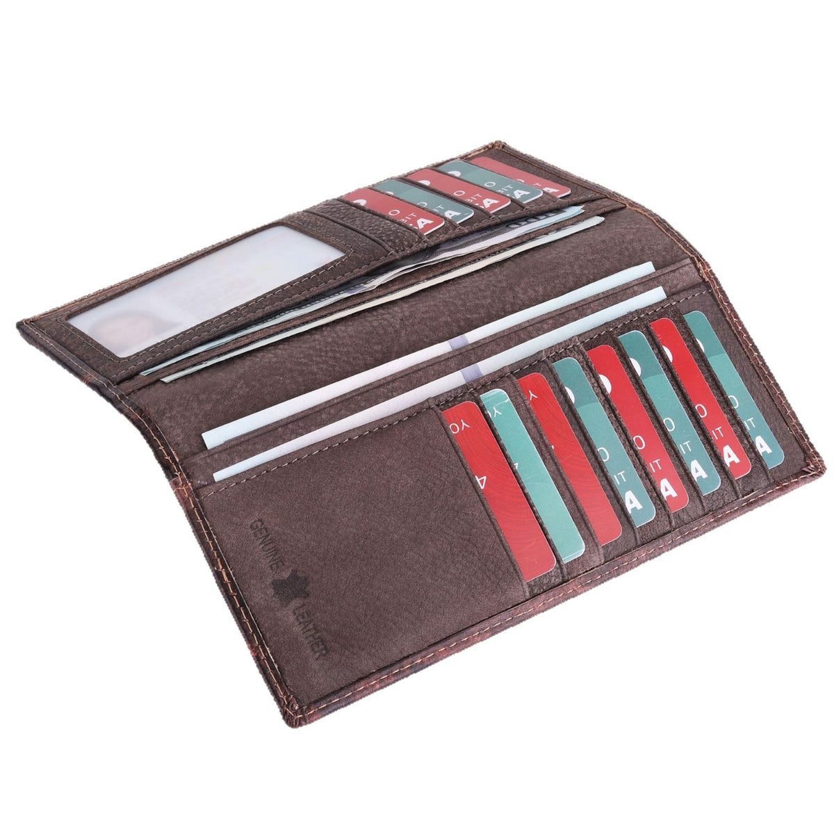 Slots Swiping Creative Flag Loose-leaf Large Capacity Men's Wallet