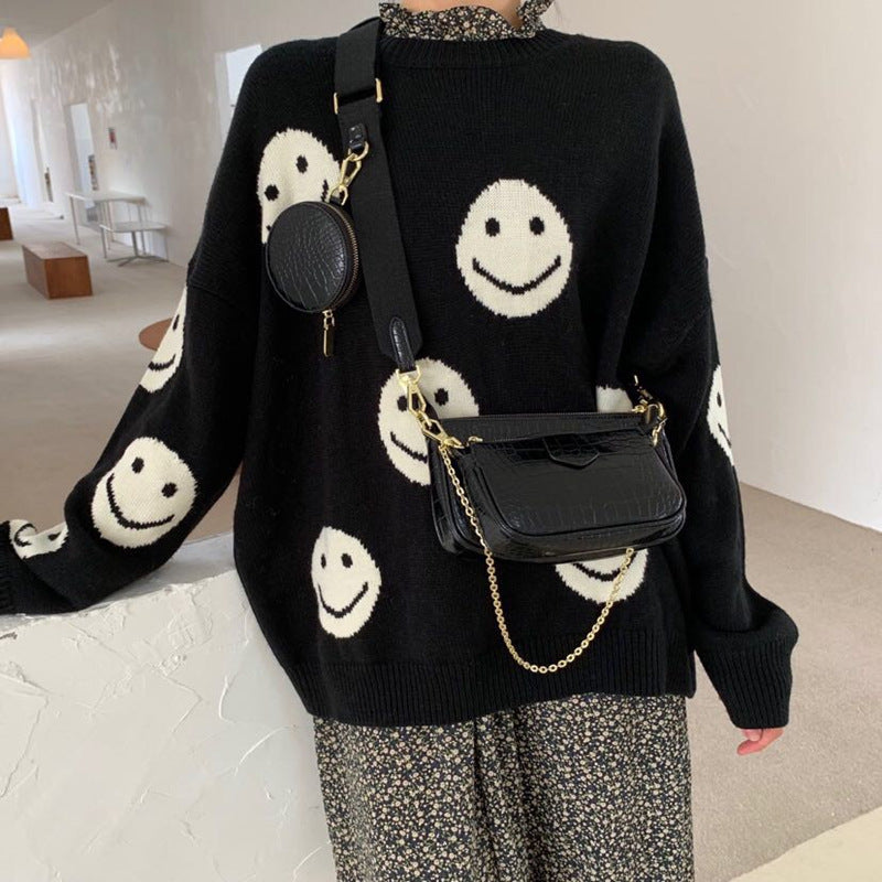 Summer Three-in-one Crocodile Pattern Soft Face Crossbody Bags