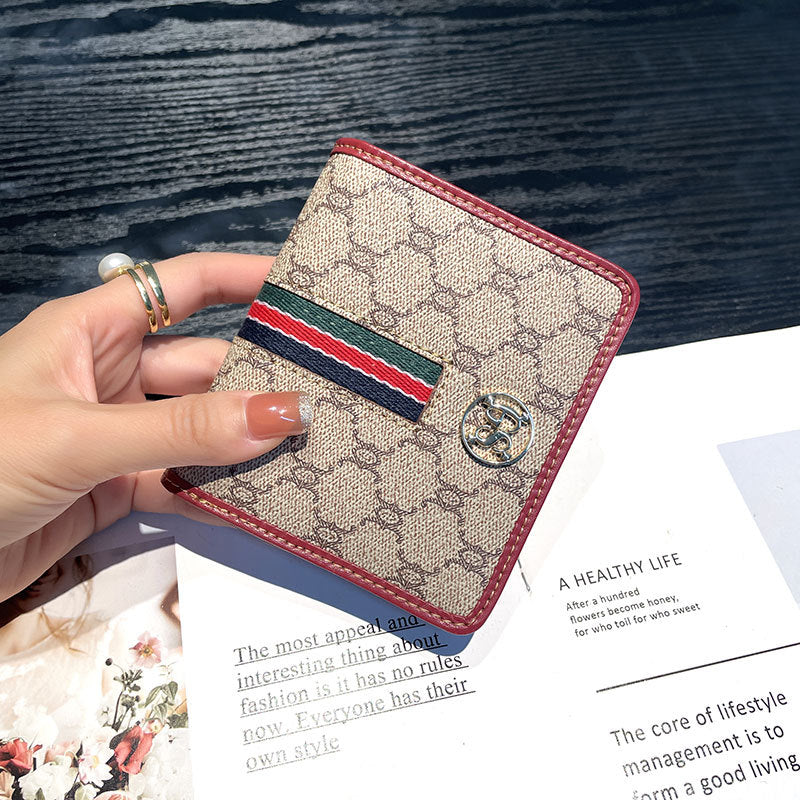 Women's Short Leather Lightweight Mini License Ladies Wallet