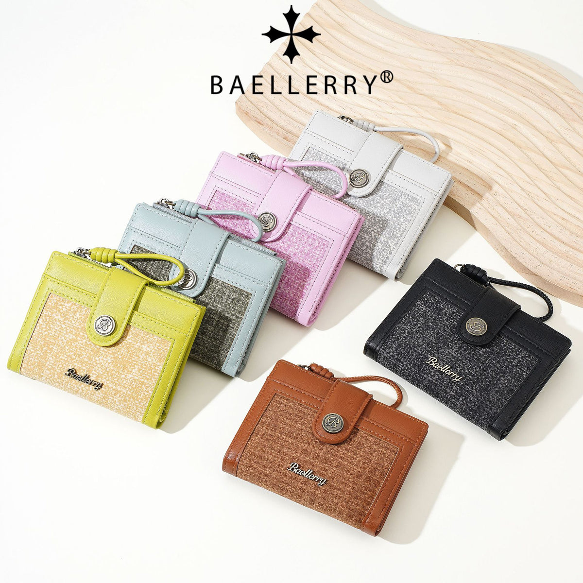 Women's High-grade Color Matching Zipper Multi Slots Ladies Wallet