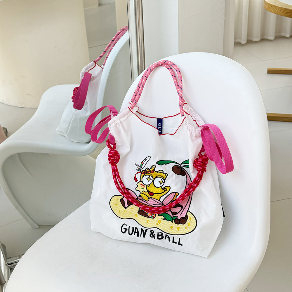 Women's Underarm Shopping Exquisite Embroidered Waterproof Nylon Women's Handbag