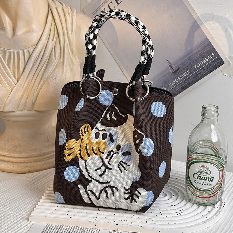 Festival Knitted Portable Out Large Capacity Women's Handbag