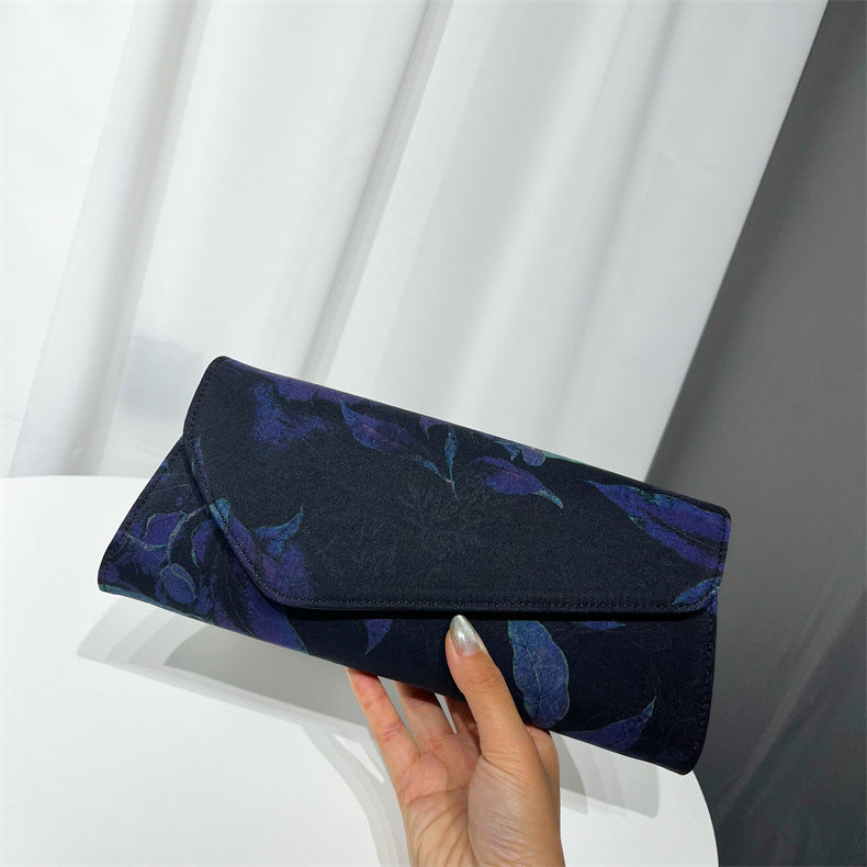 Women's Yarn Printed Clutch Dinner Dress Matching Handbags