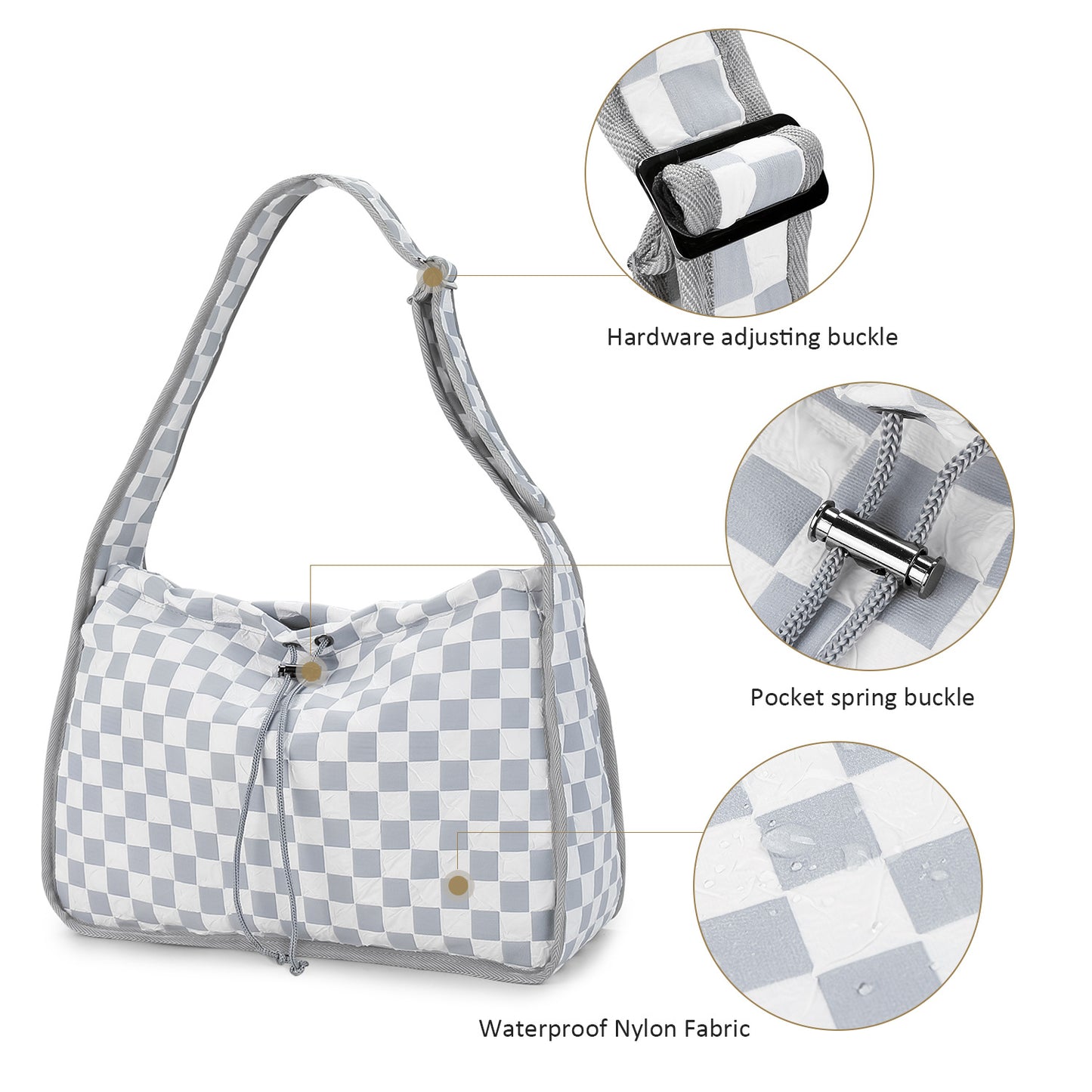 For Moms Waterproof Nylon Diaper Maternal Plaid Large Bags