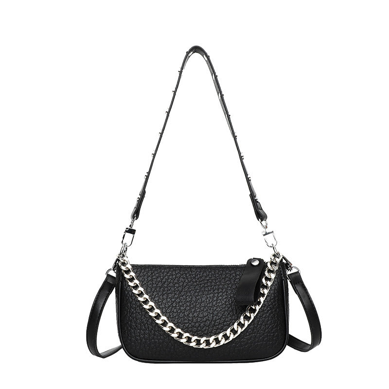 Women's Niche Underarm Soft Chain First Layer Shoulder Bags