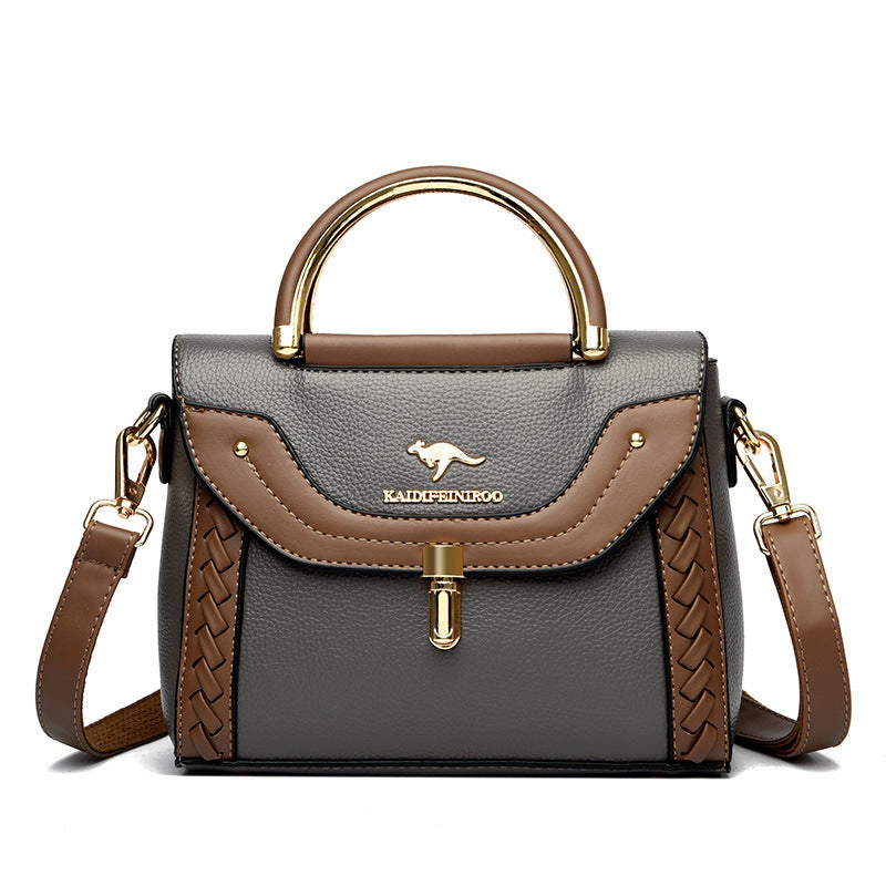 Women's Beautiful Classy Woven Contrast Color Shoulder Bags