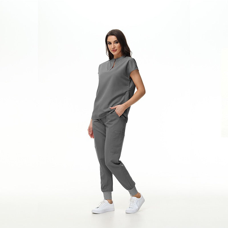 Women's Collar Slim Fit Slimming Stomatological Hospital Pet Shop Uniform