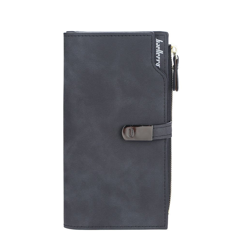 Women's Long Korean Style Multiple Slots Zipper Buckle