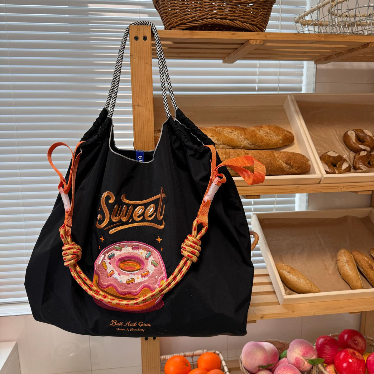 Women's Nylon Embroidered Fashion Niche Large Capacity One Women's Shoulder Bag