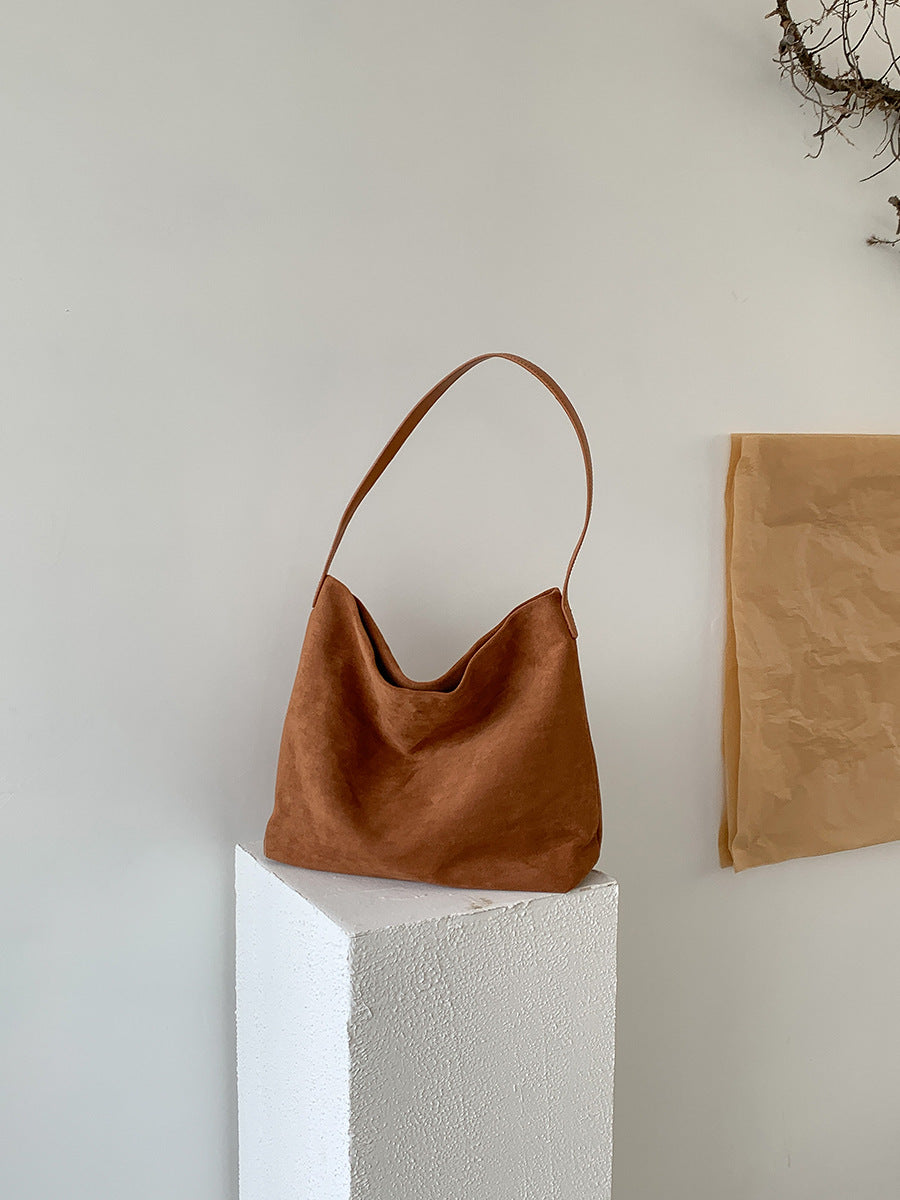 Style Plush Large Capacity Female Class Shoulder Bags