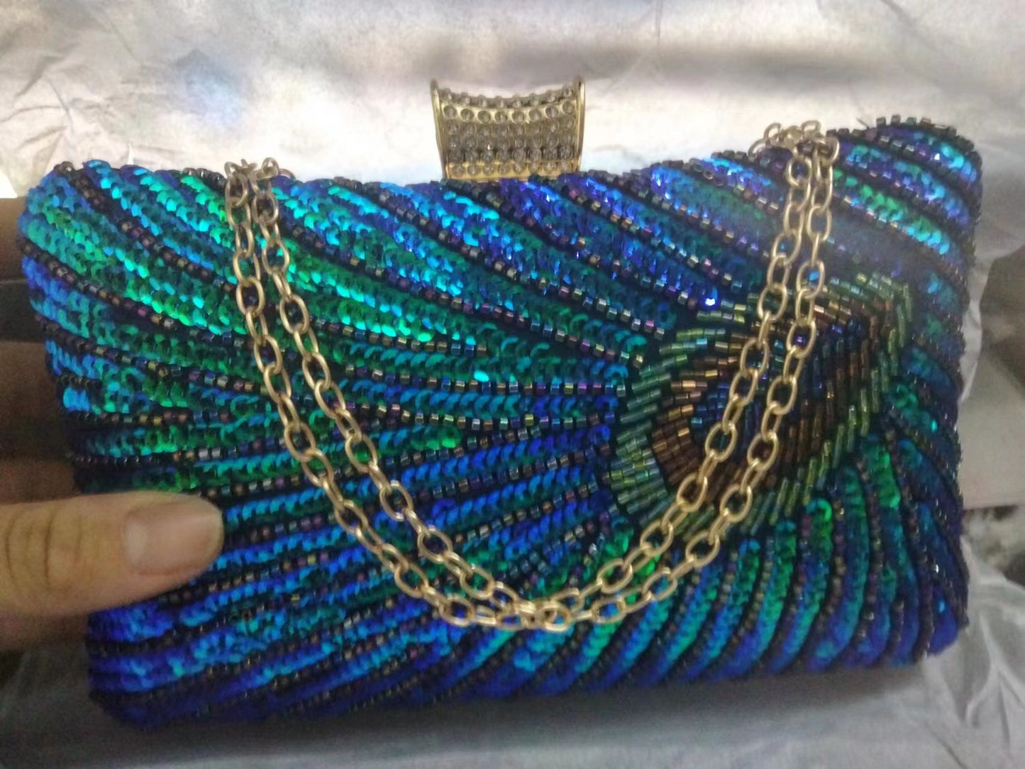 Embroidered Sequined Dress Dinner Cheongsam Perfect Handbags