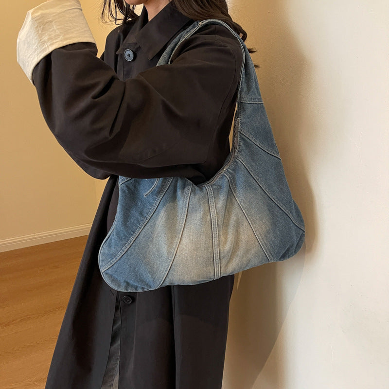 Fashion Denim Female Hot Niche Leisure Armpit Bags