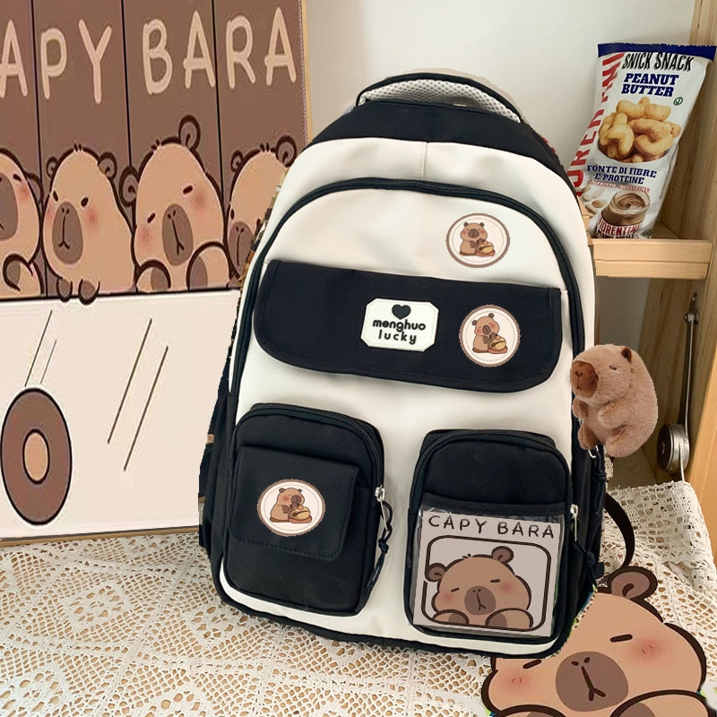 Capybara Good-looking College Style Large Capacity Elementary School Students' Schoolbags