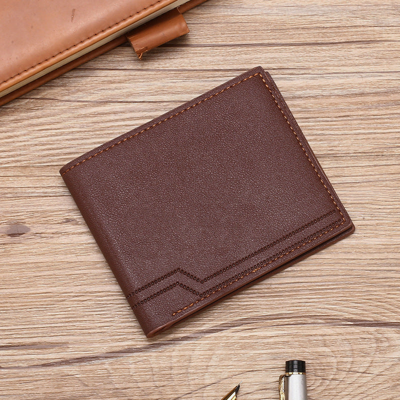 Men's Horizontal Solid Color Business Short License Men's Wallet