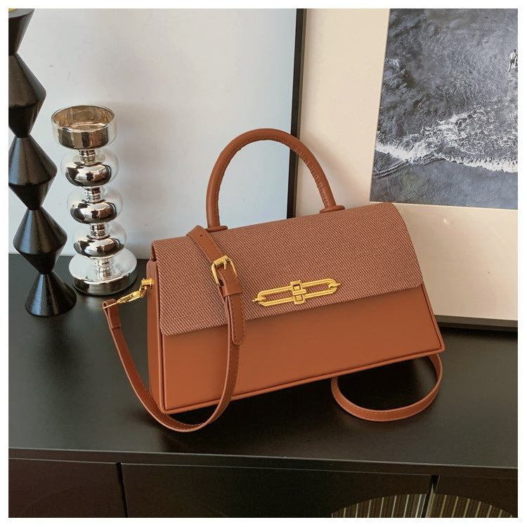 Women's Trendy Versatile Shaping Winter Contrast Color Women's Messenger Bag